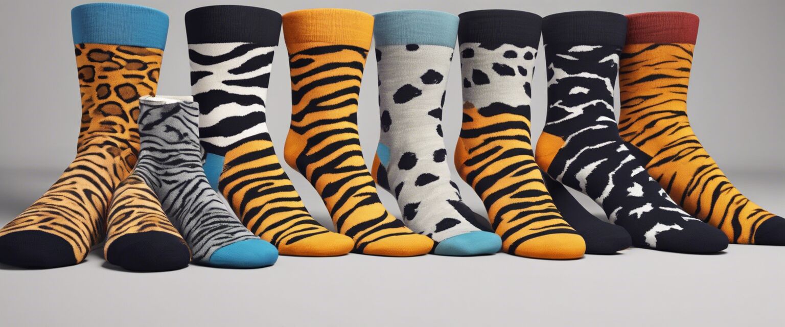 Animal print novelty socks