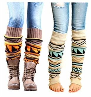 Boho Knitted Warm Long Leg Warmer