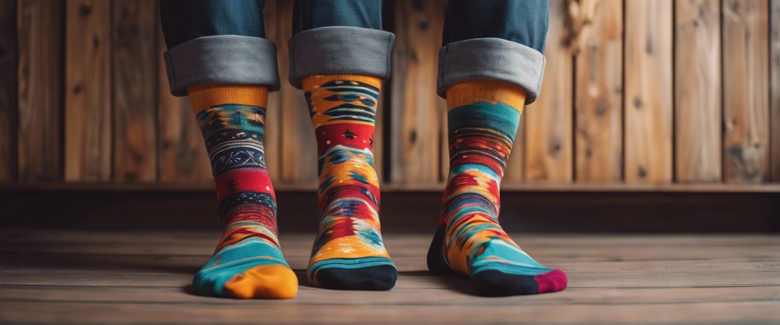 Colorful patterned novelty socks