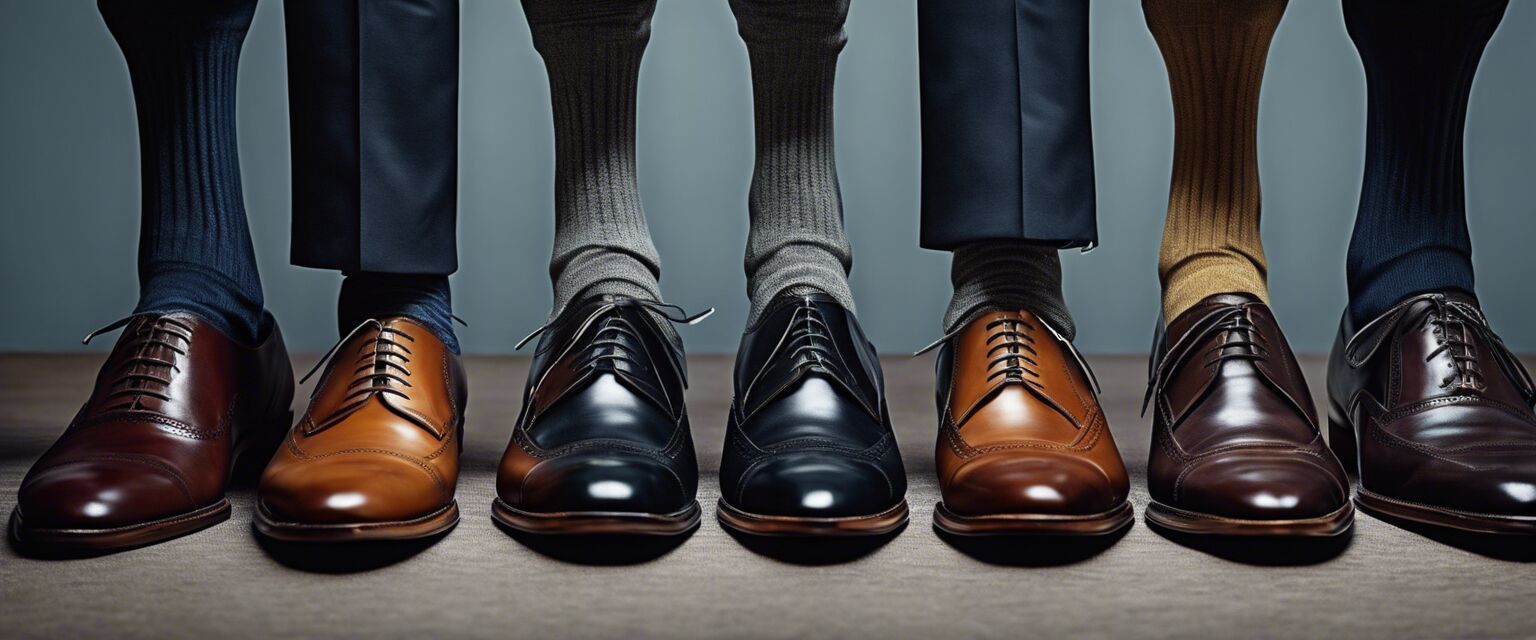 Dress socks with formal shoe