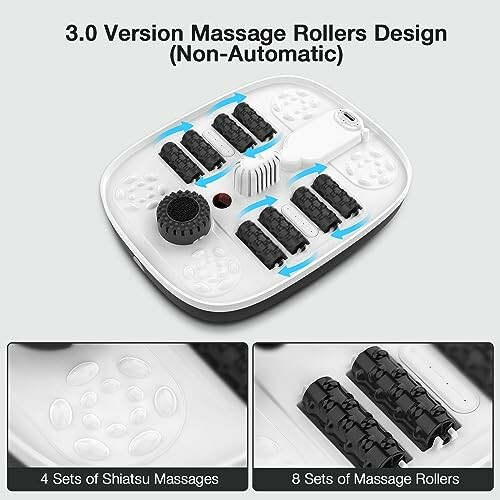 Non-automatic massage rollers design with Shiatsu massages.